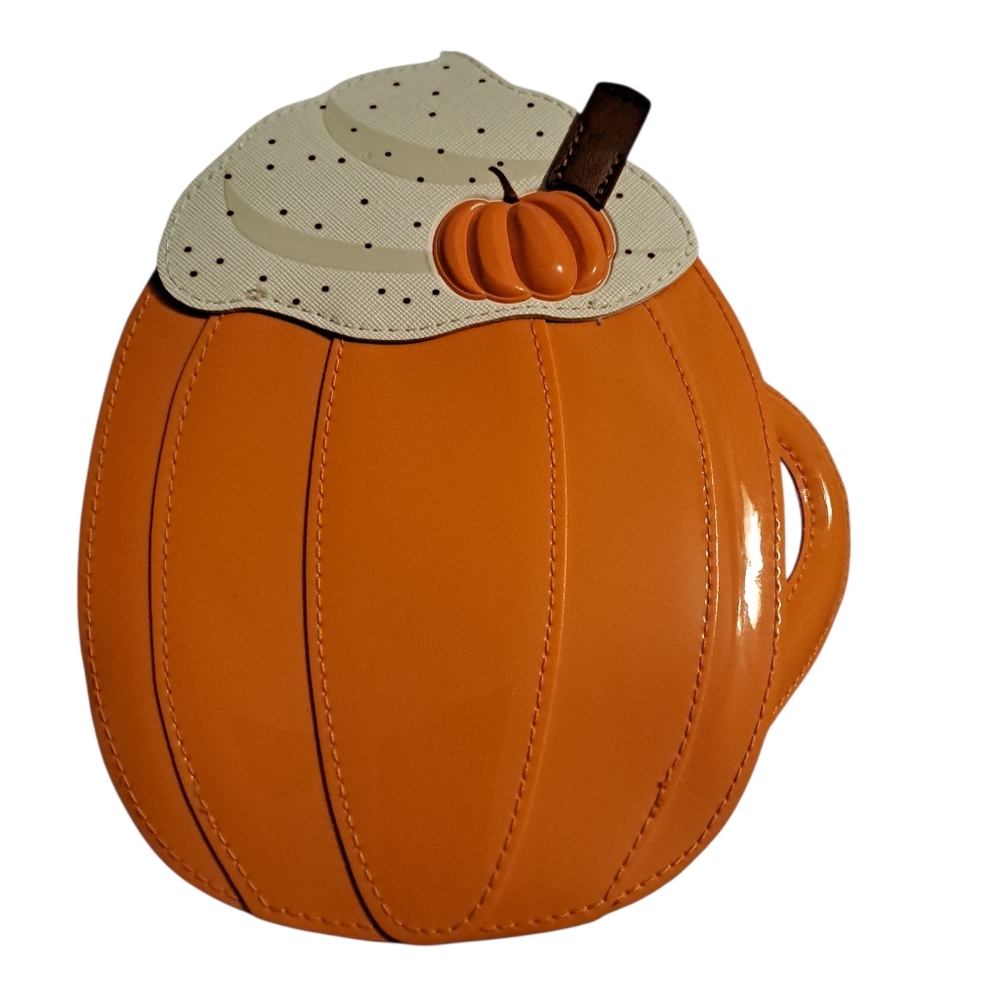 Bath & Body Works Pumpkin-Shaped Latte Cosmetic Bag